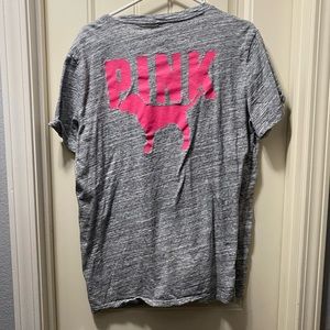 PINK Grey Victoria’s Secret oversized t-shirt large